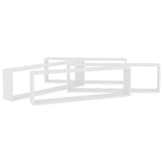 Wall Cube Shelf 4 pcs White 100x15x30 cm Engineered Wood 807080