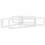 Wall Cube Shelf 4 pcs White 100x15x30 cm Engineered Wood 807080