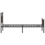 Bed Frame without Mattress Brown Oak 100x190 cm Engineered Wood 4107028