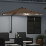 Garden Parasol Taupe 248 x 248 x 148 cm Polyester and Steel 42003246