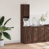 Kitchen Cabinet Brown Oak 35x50x180 cm Engineered Wood 840764