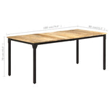 Dining Table 180x90x76 cm Rough Mango Wood 321975