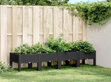 Garden Planter with Legs Black 160x40x42 cm PP 367903