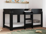 Bunk Bed for Kids Black Oak 80 x 160 cm Engineered Wood 3410548