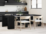 Dinning Table 180 x 85 x 75 cm Engineered Wood Black Oak 3424940