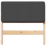 Upholstered Headboard with Headboard Brown and Dark Grey 100 cm 880084