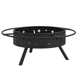 Fire Pit with Poker 70 cm XXL Steel 360064