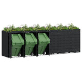 Wheelie Bin Storage for 6 Bins Black 408 x 77.5 x 121.5 cm 3394742