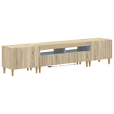 5 Piece LED TV Cabinet Sonoma Oak Engineered Wood 3416596