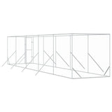 Outdoor Dog Kennel Silver 2x10x2 m Galvanised Steel 3190453