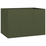 ZNTS Planter Olive Green 120x80x80 cm Steel 860790