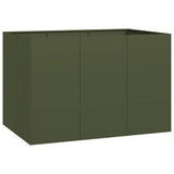Planter Olive Green 120x80x80 cm Steel 860790