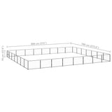 Dog Kennel Black 56 m Steel 3082180