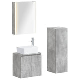 Bathroom Furniture Set 4 pcs Concrete Grey 3407450