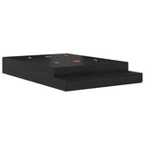 Storage Bed Frame with Drawer Black Oak 135 cm Engineered Wood 3335702