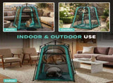 Cat Tent, 3-Tier Portable Pet Tent for Indoor Outdoor, Cat House with Multi-Door, Carry Bag, T3398P551746