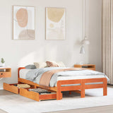 Bed frame without Mattress Wax Brown 120x200 cm Solid Wood Pine 3309043