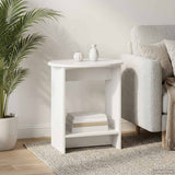 Side Table High Gloss White 50 x 39,5 x 55 cm Engineered Wood 899856