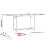 5 Piece Garden Dining Set Solid Wood Teak 3154917