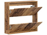 Wall-Mounted Shoe Cabinet ARNHEM 71 x 17 x 86 cm Old Wood 896643