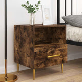 Bedside Cabinets 2 pcs Smoked Oak 40x35x47.5 cm Engineered Wood 827415