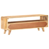 TV Cabinet 117x30x41 cm Solid Rough Mango Wood 321042