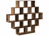 Wall Shelf Old Wood 120 x 20 x 136 cm Engineered Wood 8012162