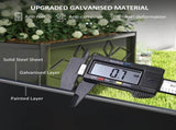 Raised Bed for Garden with Trellis, Galvanised Planter Box with Diamond Pattern, Drainage Holes for T3398P315991