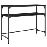 Console Table Black 100x35.5x75 cm Engineered Wood 834045