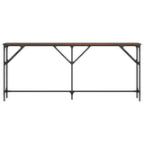 Console Table Brown Oak 180x23x75 cm Engineered Wood 837771