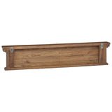 Wall Mounted Coat Rack Natural 100 x 10 x 20 cm Solid Teak Wood 42017959