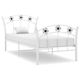 Bed Frame without Mattress White Metal 90x200 cm 324745