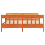 Bed Frame without Mattress Wax Brown 200x200 cm Solid Wood Pine 3306995