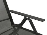 Reclining Garden Chairs 2pcs Textilene and Aluminium Black 312195
