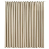 134449 Blackout Curtain with Hooks Beige 290x245 cm