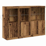 LED Sideboard Old Wood 142.5 x 37 x 100 cm Engineered Wood 3333118