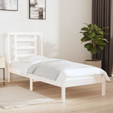 Bed Frame without Mattress White 75x190 cm Small Single Solid Wood 3104309