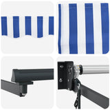 Electric Retractable Awning Blue, White and Anthracite 4 x 3 m 3420139
