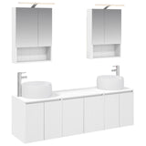 Bathroom Cabinet Set 5 pcs White Engineered Wood 3406519