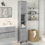 Bathroom Cabinet Concrete Grey 30x30x190 cm Engineered Wood 857104