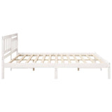 Bed Frame with Headboard White 180 x 200 cm Solid Pine Wood 872222