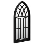 ZNTS Garden Mirror Black 70x30 cm Iron for Outdoor Use 318364