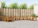 Outdoor Sofa Set 10 pcs Natural Solid Acacia Wood 3367042