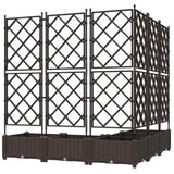 Garden Planter 5 pcs Brown 120 x 120 x 125.5 cm Plastic 42002819