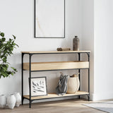 Console Table with Shelf Sonoma Oak 100x29x75cm Engineered Wood 837718