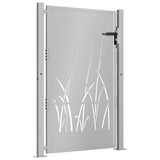 Garden Gate 100x125 cm Corten Steel Grass Design 153174