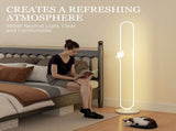 LED Floor Lamp, Dimmable Floor Standing Lamp with Glass Night Light, Foot Switch for Living Room, T3398P344140
