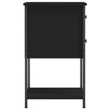 Bedside Cabinet Black 32x42x70 cm Engineered Wood 826093