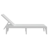 Sun Lounger White 100% Polypropylene Standard Height-Adjustable 364220