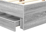 Bed Frame with Drawer Grey Sonoma 160 x 200 cm Engineer Wood 3413399